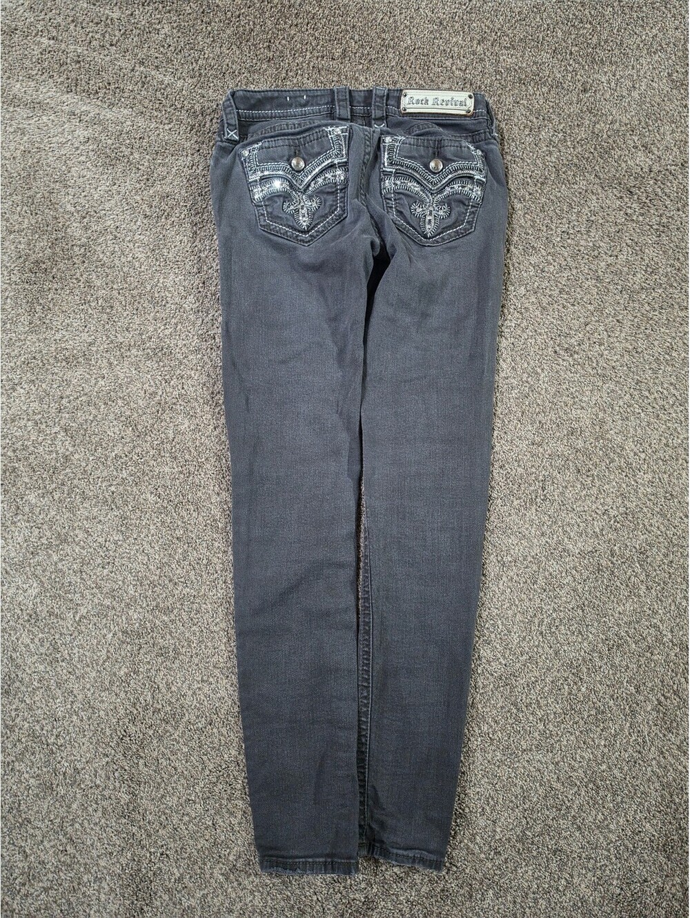 Rock Revival Women's Celinda Ankle Skinny Jeans Tag Size 28 Distressed y2k core